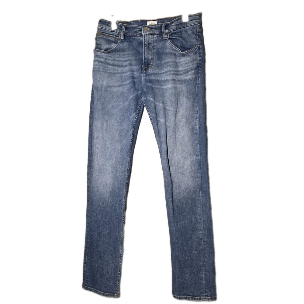 Hudson Blake Slim Straight Jeans Mens 34x32 Light Wash Blue Denim Pants